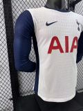 2024-25 tottenham home long sleeve player verson jersey(The player version is more slim fit, it is recommended to buy one size larger)