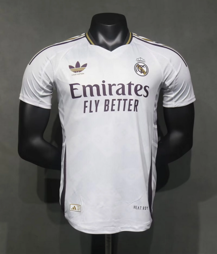 2024-25 Real Madrid white special player version jersey(The player version is more slim fit, it is recommended to buy one size larger)