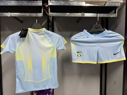 2025-26 .Barcelona  blue and yellow special kid kit