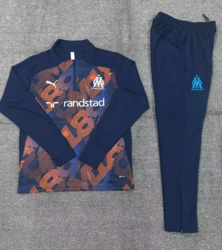 2024-25 Marseille half-zip royal blue suit [camouflage] (kids)