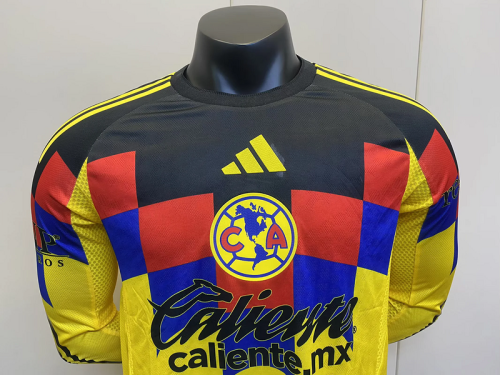 2025-26 America home long sleeve player version jersey     (The player version is more slim fit, it is recommended to buy one size larger)