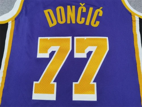 Lakers Purple No. 77 Doncic