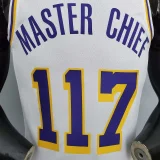 75th Anniversary master chief#117 Lakers White X-BOX Joint White