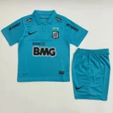2012-13 Santos away blue kids kit