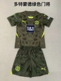 2024-25 Dortmund dark green goalkeeper kids kit