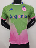 2024-25 Algeria pink and green player version jersey   (The player version is more slim fit, it is recommended to buy one size larger)