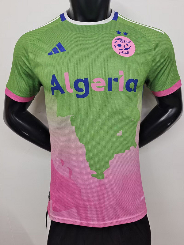 2024-25 Algeria pink and green player version jersey (The player version is more slim fit, it is recommended to buy one size larger)