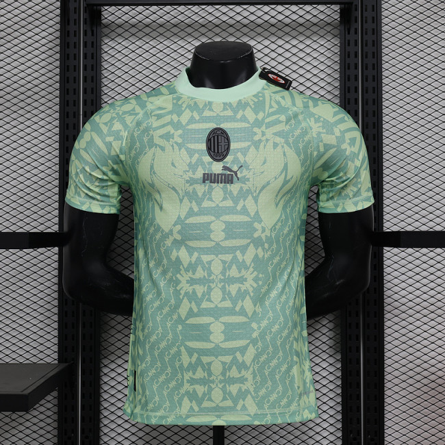 24-25 AC Milan Green Special player version jersey (The player version is more slim fit, it is recommended to buy one size larger)
