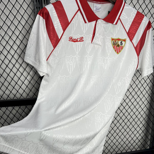 1992-93 Sevilla home retro soccer jersey