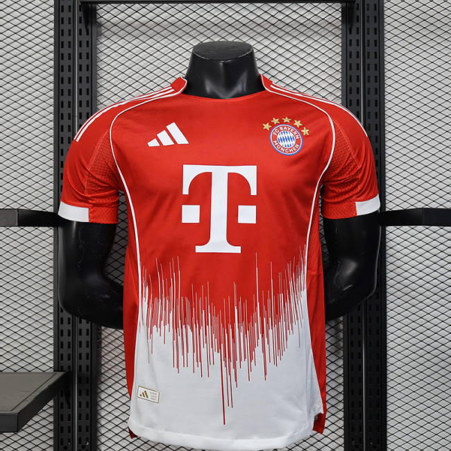 2025-26 Bayern home player version jersey (The player version is more slim fit, it is recommended to buy one size larger)