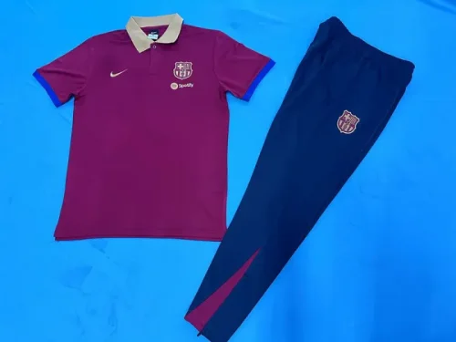 2025-26 Barcelona Rose Red POLO suit