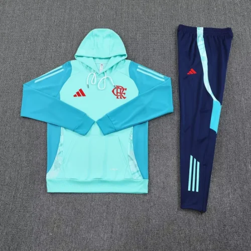 flamengo 2024-25 blue hooded tracksuit