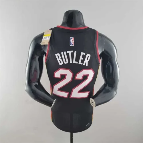 75th Anniversary Miami Heat BUTLER#22 black NBA Jersey