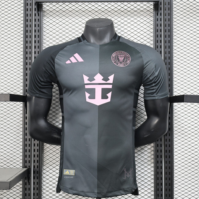 2025-26 Miami away black player version jersey (The player version is more slim fit, it is recommended to buy one size larger)