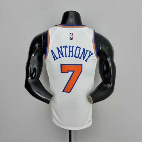 75th Anniversary Anthony #7 New York Knicks White NBA Jersey