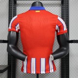 2024-25 Atletico Madrid home player version jersey(The player version is more slim fit, it is recommended to buy one size larger)