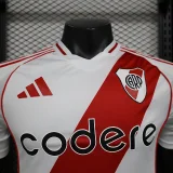 2024-25 River Plate home player version jersey(The player version is more slim fit, it is recommended to buy one size larger)