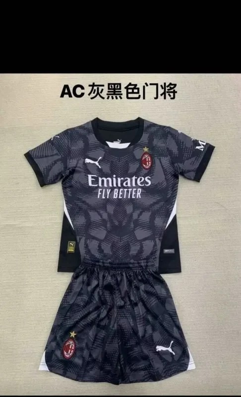 2024-25 AC Milan black goalkeeper kids kit