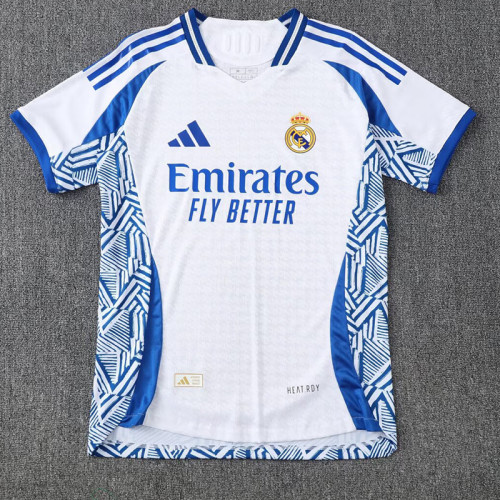 2025-26.Real Madrid  white and blue training jersey