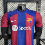 2023-24 Barcelona home player version   (The player version is more slim fit, it is recommended to buy one size larger)