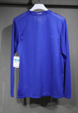 2008-09 Manchester United  blue long sleeves Player version soccer jersey
