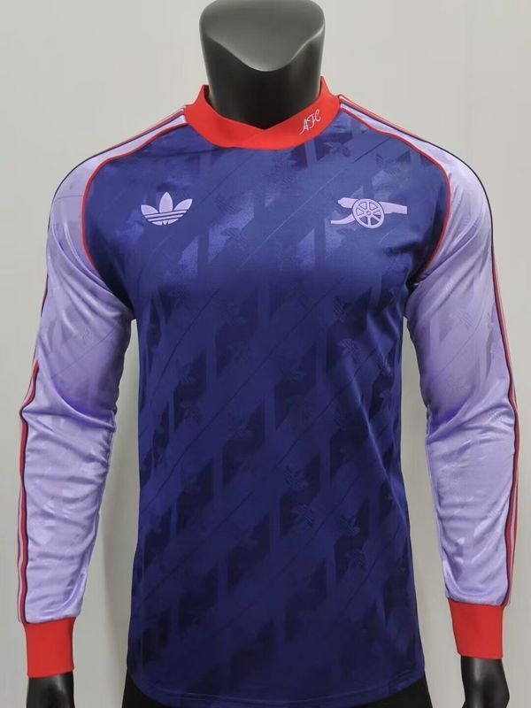 24-25 Arsenal Purple Model long sleeve Player version jersey (The player version is more slim fit, it is recommended to buy one size larger)