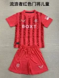2024-25 Rangers red goalkeeper kids kit