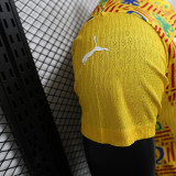 2025 Ghana yellow pre-match player version jersey  (The player version is more slim fit, it is recommended to buy one size larger)