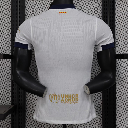 2024-25 Barcelona  White special player version jersey (The player version is more slim fit, it is recommended to buy one size larger)
