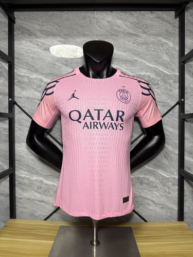 2025-26 Paris Saint Germain   Pink Player version jersey     (The player version is more slim fit, it is recommended to buy one size larger)