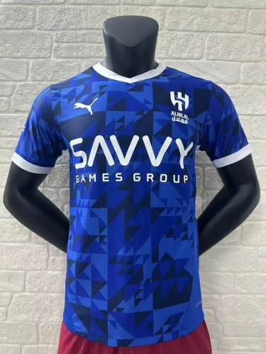 Player Version 2024-25 Al Hilal Home Jersey(The player version is more slim fit, it is recommended to buy one size larger)