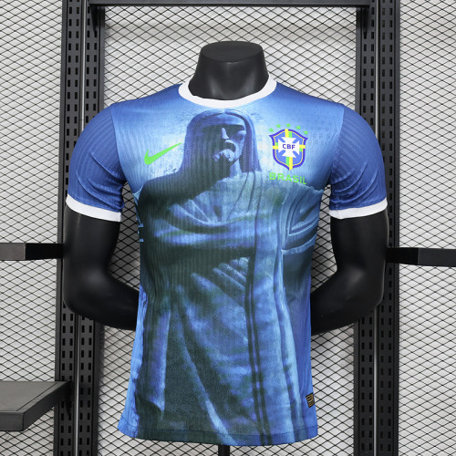 2024 Brazil Blue Special Player version Jersey (The player version is more slim fit, it is recommended to buy one size larger)