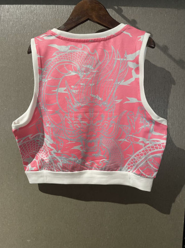 2025-26 .Real Madrid  pink dragon woman vest