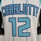 75th Anniversary Oubre #12 Charlotte Hornets White NBA Jersey