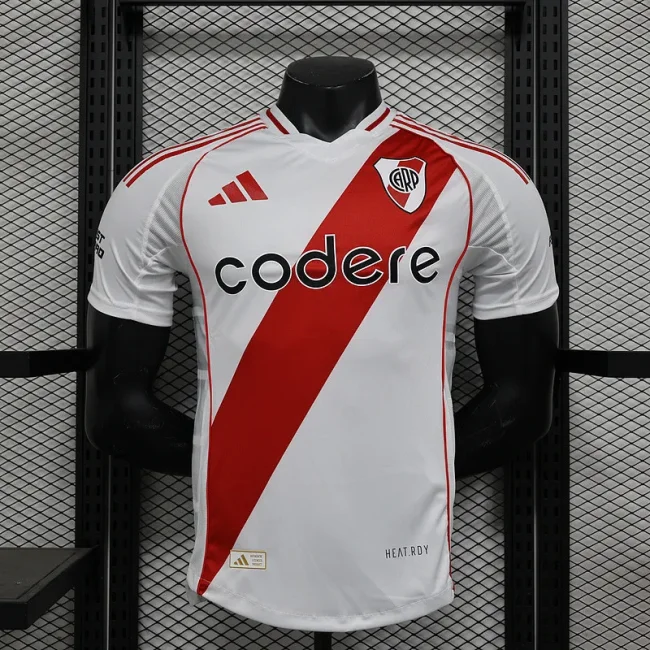 2024-25 River Plate home player version jersey(The player version is more slim fit, it is recommended to buy one size larger)