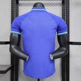 Brazil 2024-25 blue polo player version  (The player version is more slim fit, it is recommended to buy one size larger)