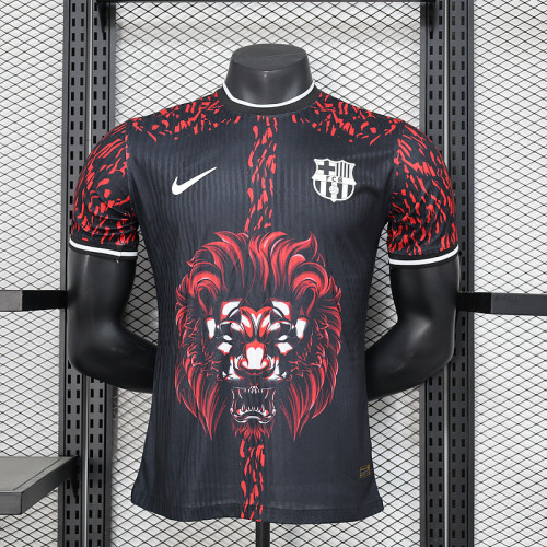2024-25.Barcelona  Red and Black Special Player version Jersey (The player version is more slim fit, it is recommended to buy one size larger)