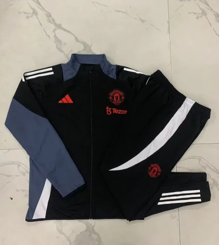 A796# 2024-25 Long zipper Manchester United black suit