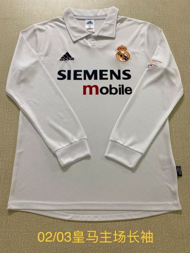 Real Madrid   2002-03 Retro  home long sleeve