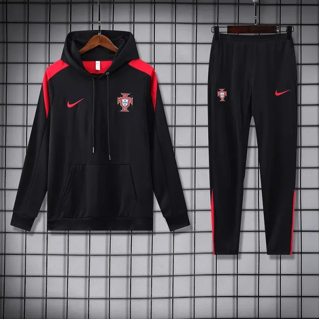 2024-25 Portugal black hoodie suit