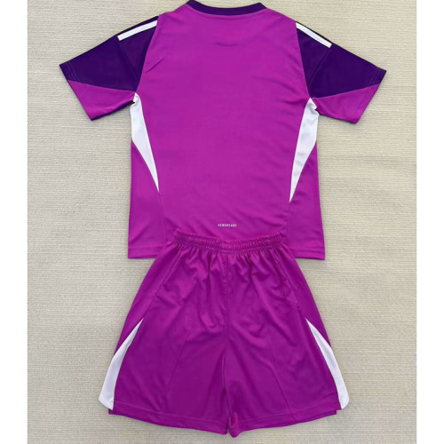 2025-26 .Real Madrid  purple goalkeeper kid kit