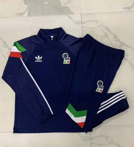 B916# 2024-25 half-zip Italian royal blue suit (sleeves red, white and green)