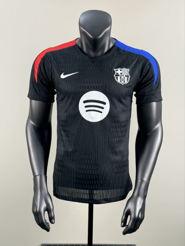 2025-26 Barcelona  Black player version training jersey (The player version is more slim fit, it is recommended to buy one size larger)