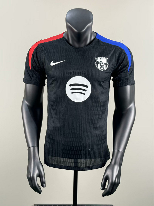 2025-26 Barcelona Black player version training jersey (The player version is more slim fit, it is recommended to buy one size larger)