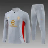AC Milan 2024-25 Grey Half Zip Kit