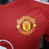 2024-25 Manchester United  red player version(The player version is more slim fit, it is recommended to buy one size larger)