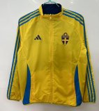 2025-26 Sweden blue yellow reversible Windbreaker