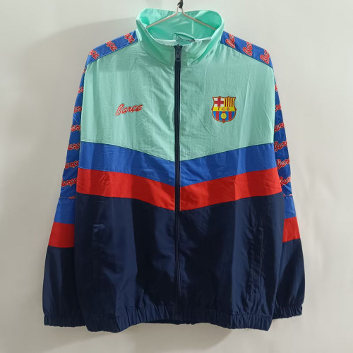 2025-26 Barcelona  retro blue green red Windbreaker