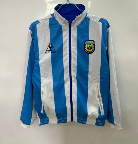Retro 1986 Argentina blue white Windbreaker
