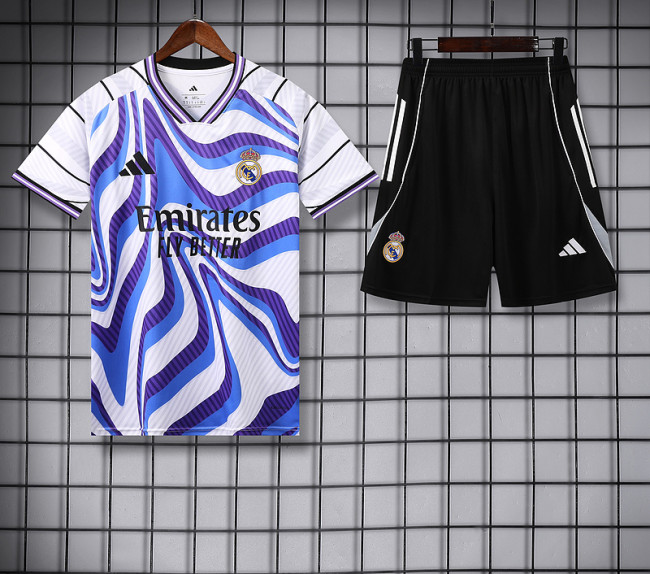 2025-26 Real Madrid blue and white training suit